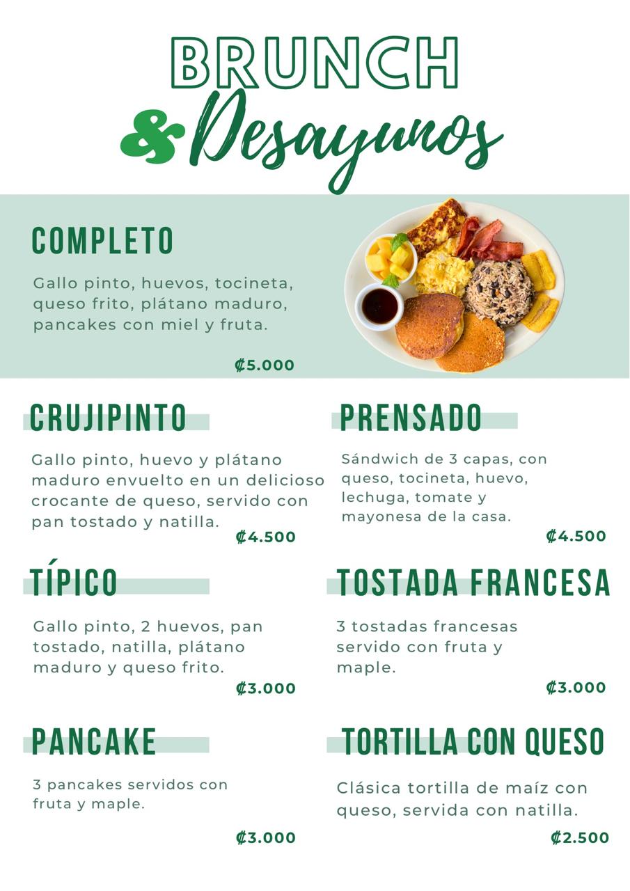 Menú de Desayunos — página 1