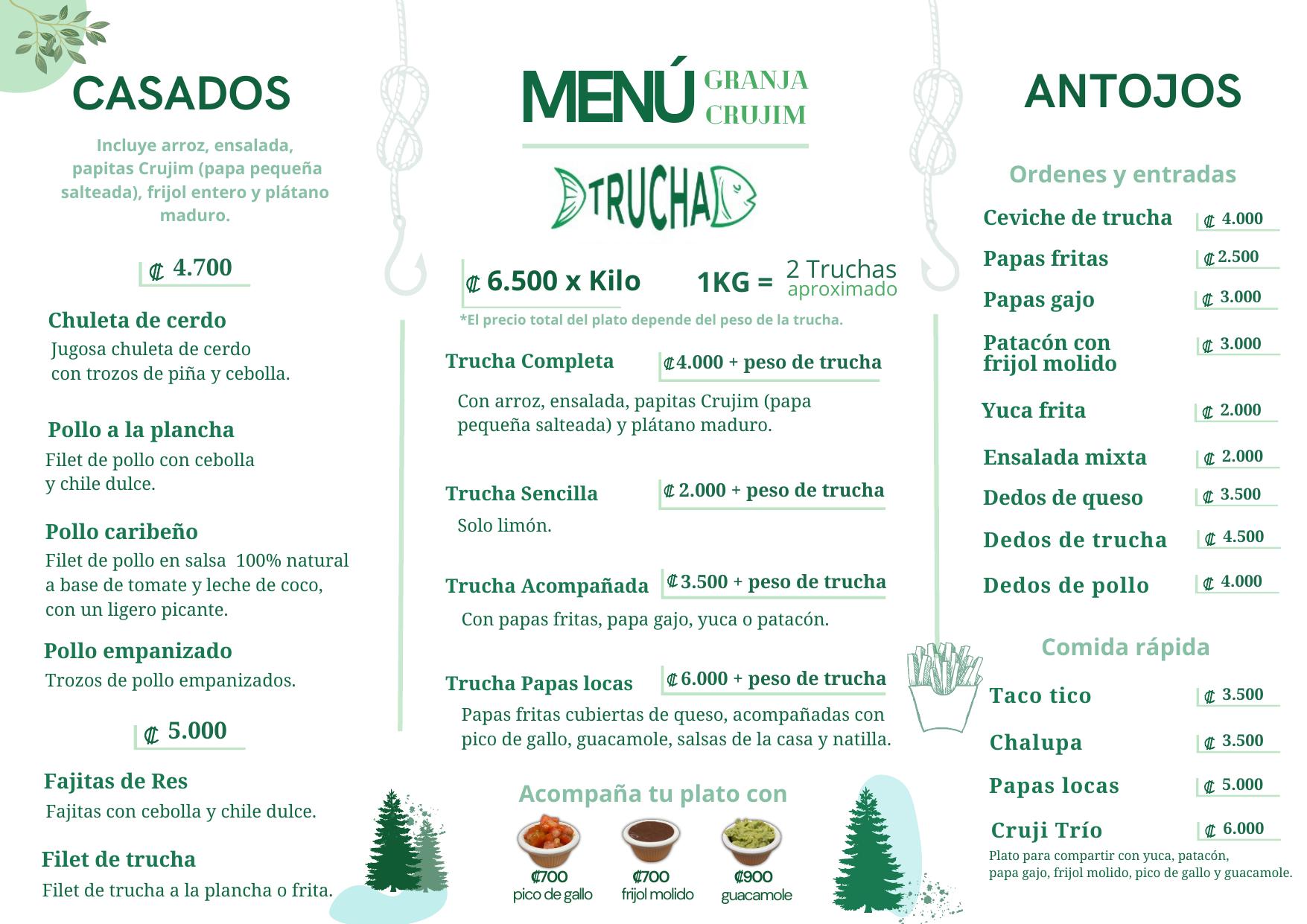 Menú página