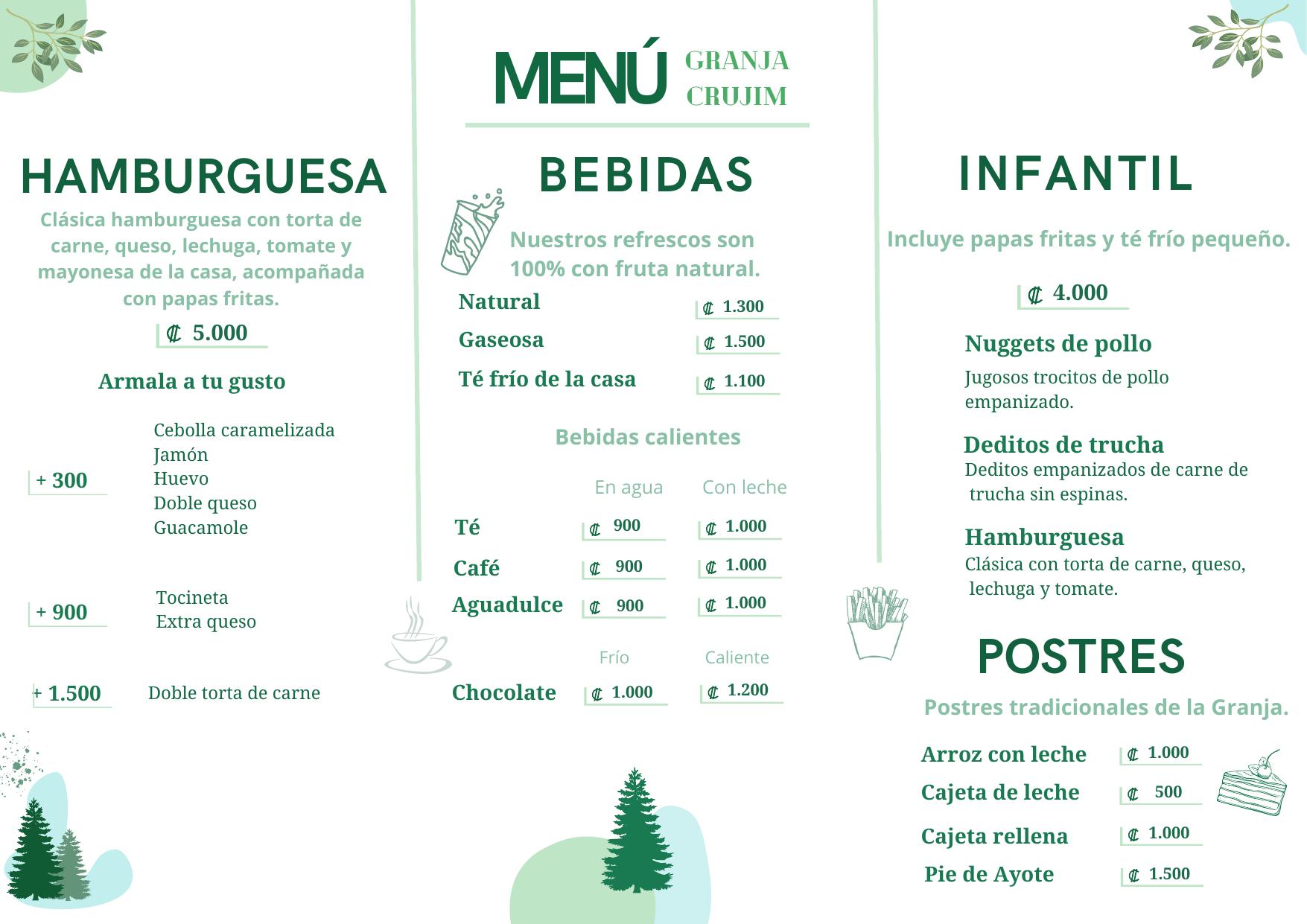 Menú página
